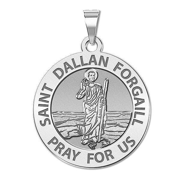 Saint Dallan Forgail Round Religious Medal