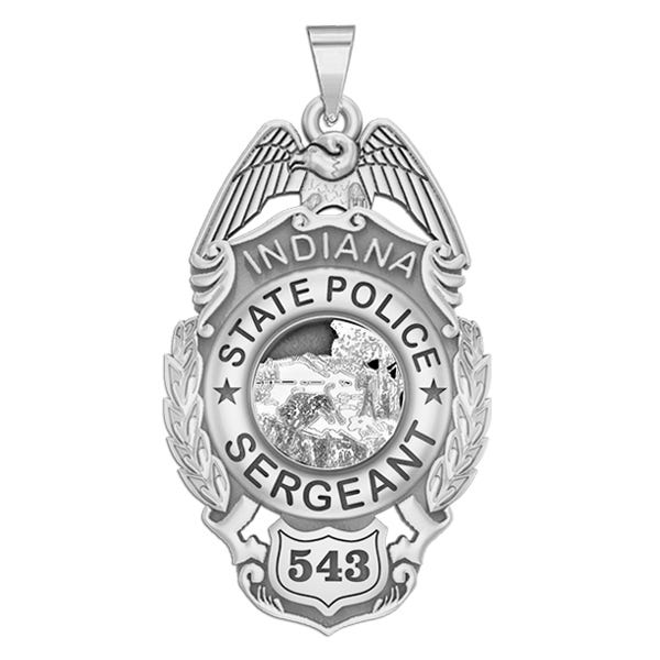 Personalized Indiana State Police Badge with Your Rank and Number