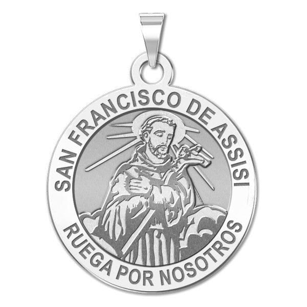 San Francisco De Assisi Round Religious Medal