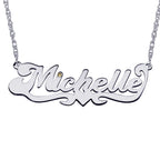 Personalized Classic Script Name Necklace with Birthstone