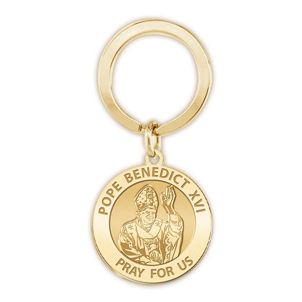 Pope Benedict Xvi Religious Engravable Keychain