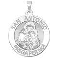 Saint Anthony Italian Round Religious Medal