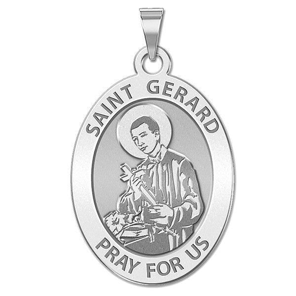 Saint Gerard Oval Religious Medal