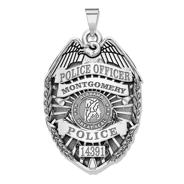 Personalized Alabama Police Badge with Your Rank, Number & Department