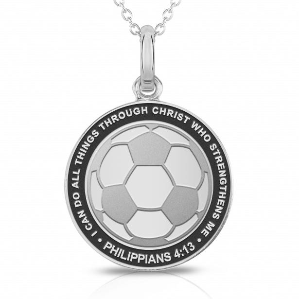 " Through Christ Who Strengthens Me" Soccer Charm or Pendant