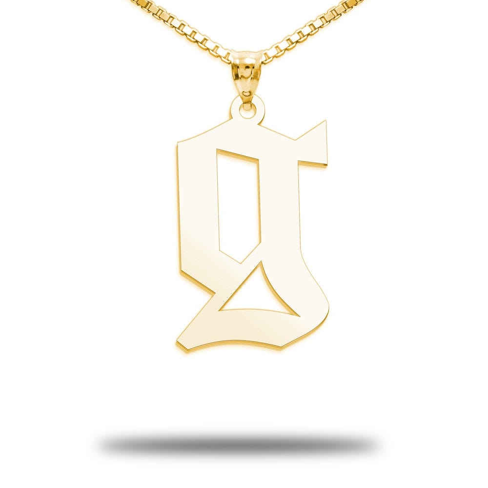 Lowercase Old London Initial Pendant