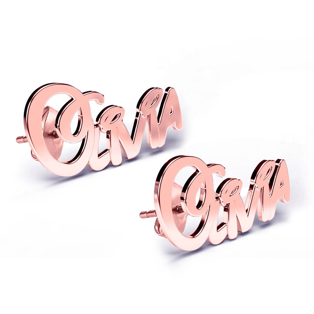 Script Fairy Tale Name Earrings