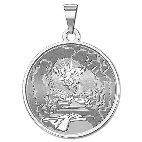 Easter Sunday (Empty Tomb) Round Religious Medal