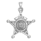 Personalized 5-Point Star Georgia Sheriff Badge with Your Dept., Rank and Number