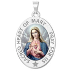 Sacred Heart Of Mary Religious Medal Color