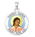 Saint Sara Round Religious Medal Color