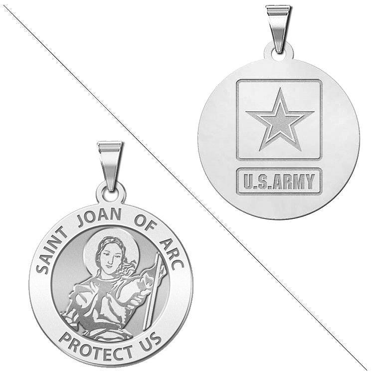 Saint Joan Of Arc Doubledside Army Religious Medal