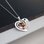 Heart Pendant with # 1 Mom Etched