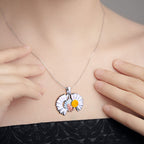 Exclusive Enameled Daisy Photo Necklace