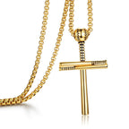 Baseball Bat Cross Pendant