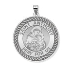 Saint Anthony Round Rope Border Religious Medal