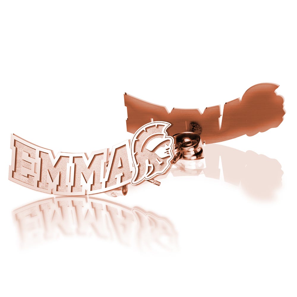Personalized Pair of Usc Trojan Climber Name Earrings