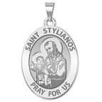 Saint Stylianos - Oval Religious Medal