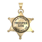Personalized Illinois Police Badge with Your Rank & Number