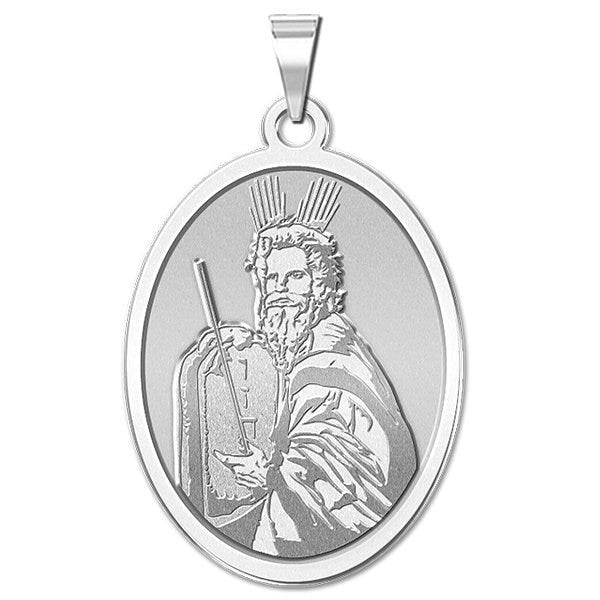 Moses Oval Religious Medal