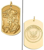 Saint Michael Navy Dog Tag Medal