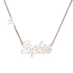 Script Name Necklace with Dancer Charm