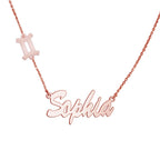Personalized Zodiac Charm Name Necklace