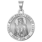 Saint Aethelberht Round Religious Medal
