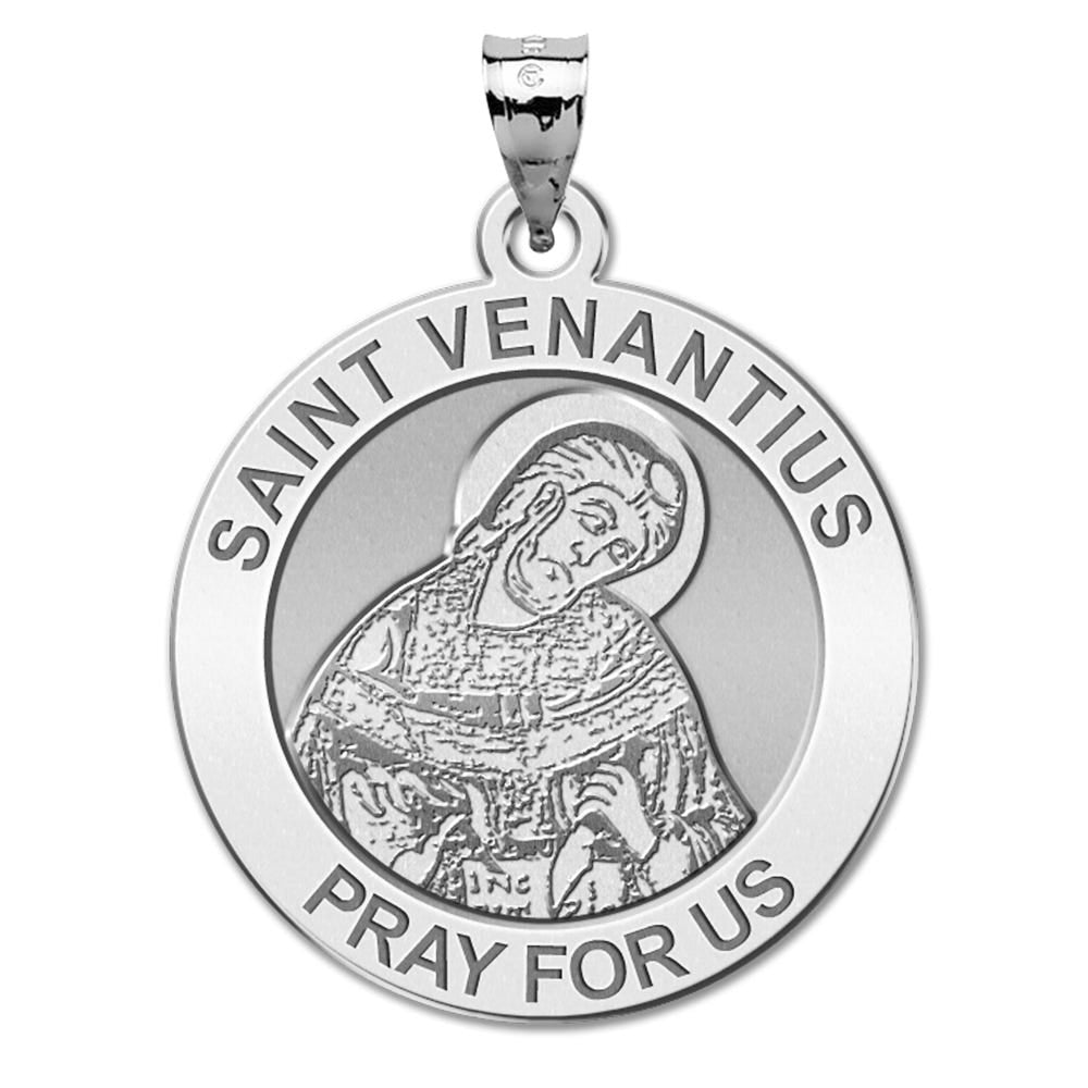 Saint Venantius Round Religious Medal