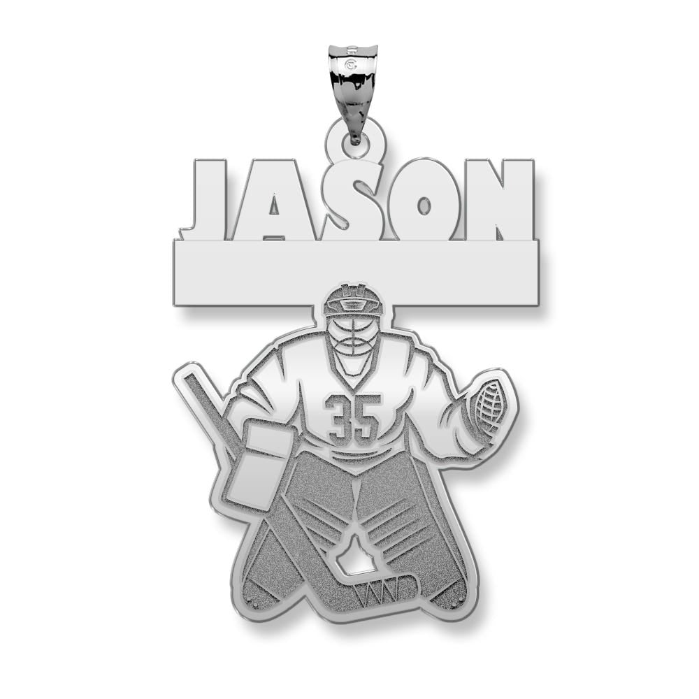 Custom Hockey Pendant with Name