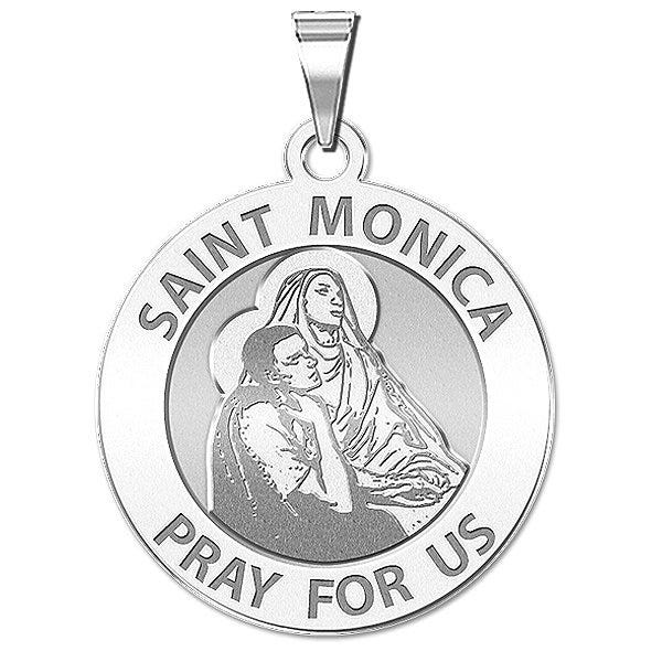 Saint Monica With Her Son Saint Augustine Religious Medal
