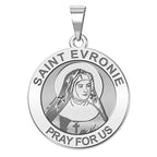 Saint Evronie Round Religious Medal