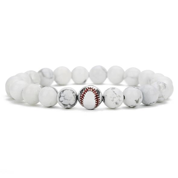 Personalized Baseball Bead Bracelet