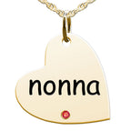 Nonna Sideways Heart Shaped Charm