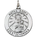 Round Matka Boska Religious Medal
