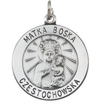 Round Matka Boska Religious Medal