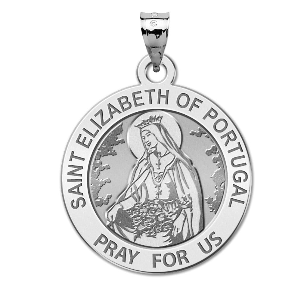 Saint Elizabeth Of Portugal Round Religious Medal