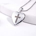 Cross Heart Photo Locket
