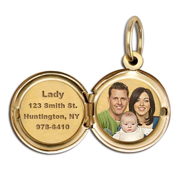 Saint Francis Of Assisi " Protect My Cat " Round Picture Locket