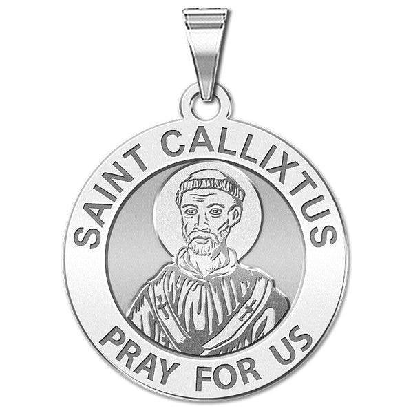 Saint Callixtus Round Religious Medal