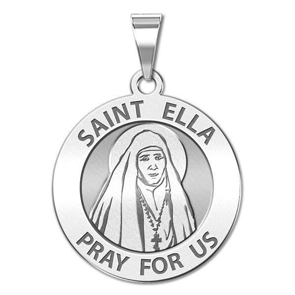 Saint Ella Religious Round Medal