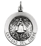 Caridad Del Cobre Round Religious Medal