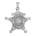 Personalized 5-Point Star Alabama Sheriff Badge with Rank, Number & Dept.