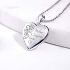 14K White Gold Mother & Daughter Forever Heart Photo Locket
