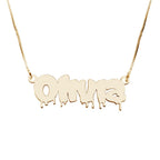 Custom Drip Bubble Name Necklace