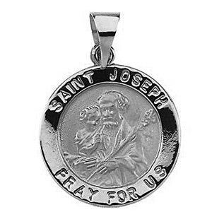 Saint Joseph Hollow Round Religious Medal