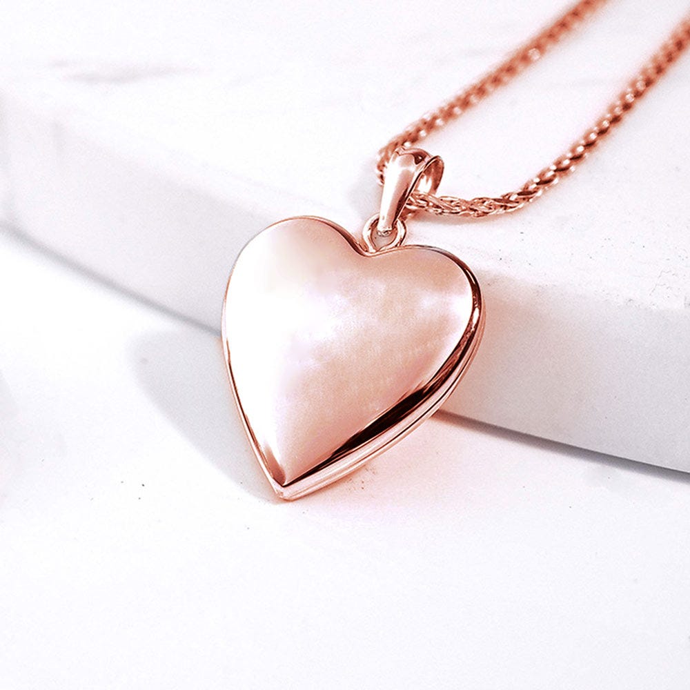 Rose Gold Plated Classic Heart Photo Locket