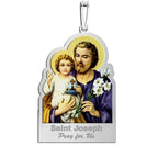 Saint Joseph Outlined Religious Medal "Color