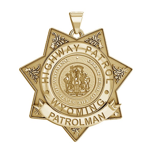 Personalized Wyoming Highway Patrol Badge with Rank, Number and Dept