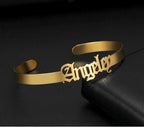 Personalized Name or Word Bangle Bracelet